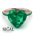 Heart Shape Emerald Ring - Noelle No. 20